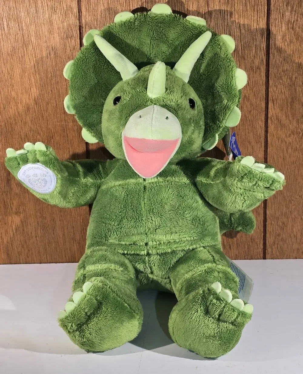 Build-A-Bear Triceratops Dinosaur Plush 25th Celebration Green Tags BAB